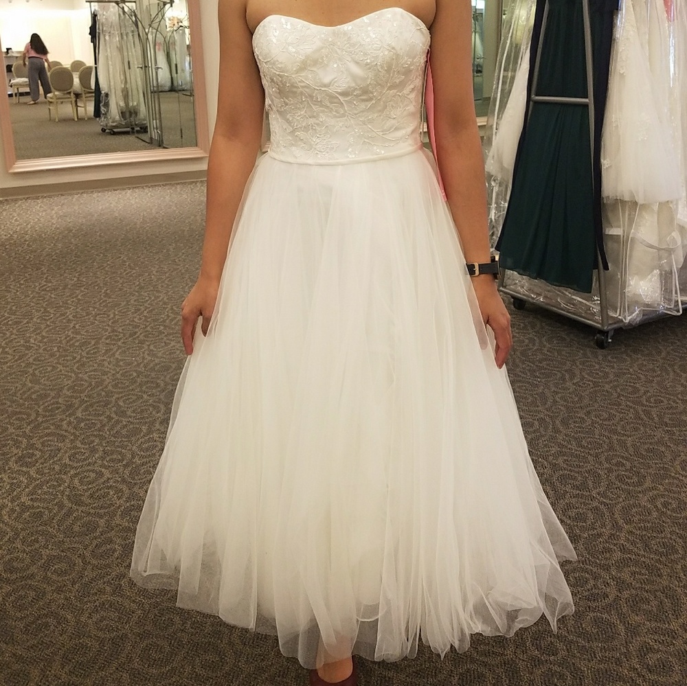 David's Bridal Tea Length Dress